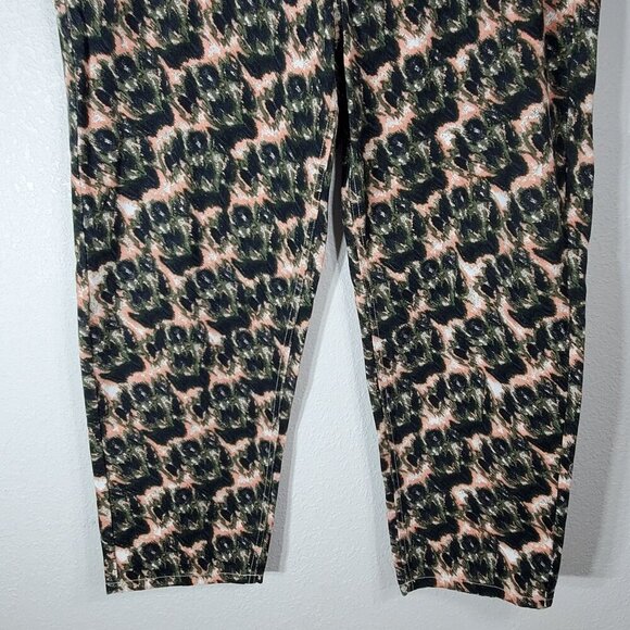 Rachel Comey Olive Crayon Leopard Print Ankle Pants Size 14 100% Cotton - Picture 6 of 11